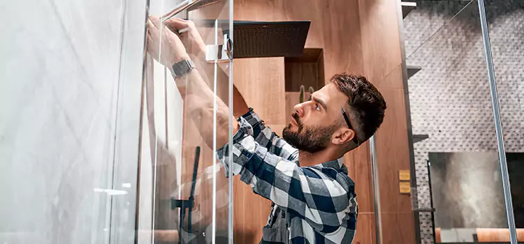 Replace Shower Doors with Frameless White Oak