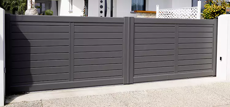 Automatic Gate Fence White Oak
